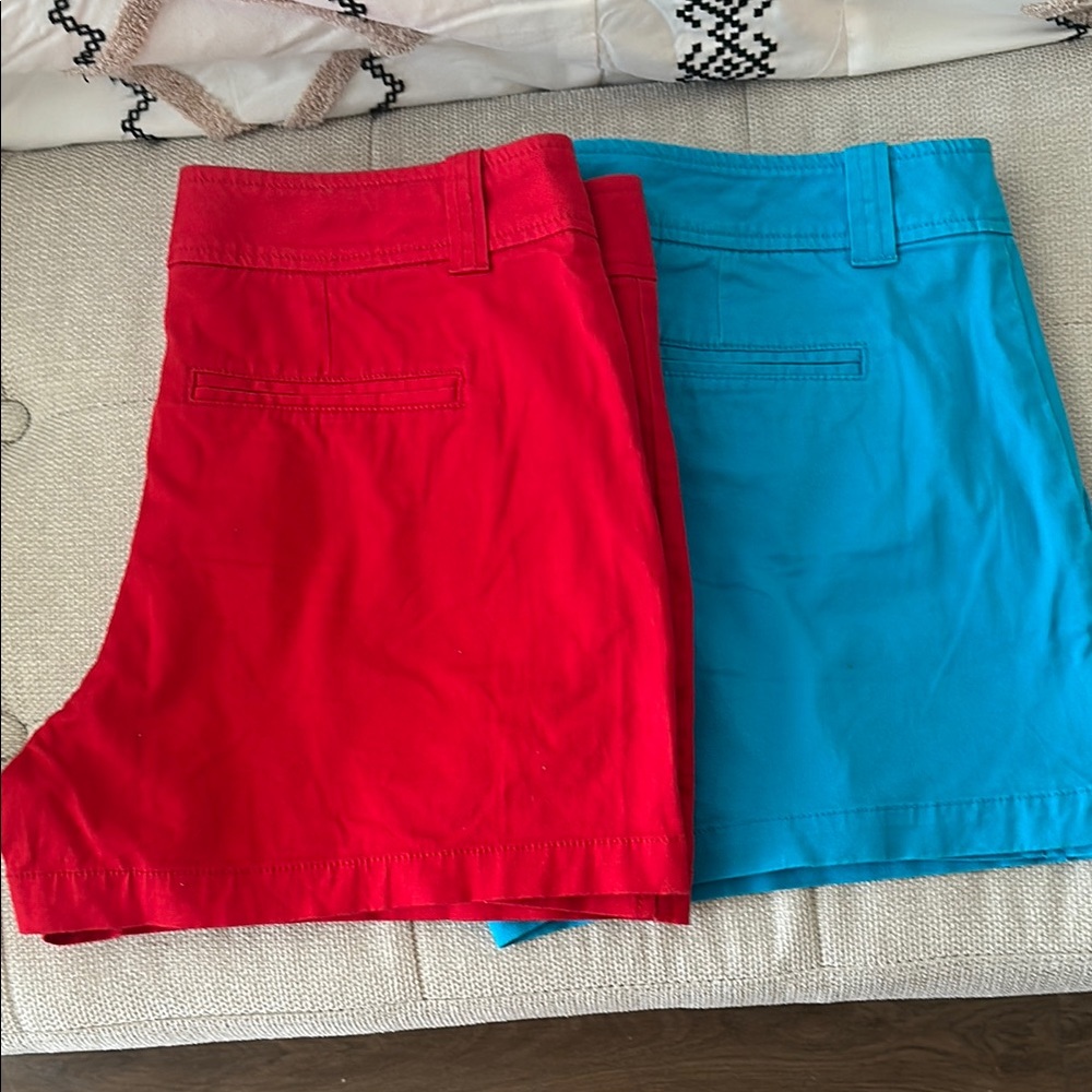 New York & Company. ♦️Bundle of two♦️
Red and Blue Bermuda Shorts NWOT